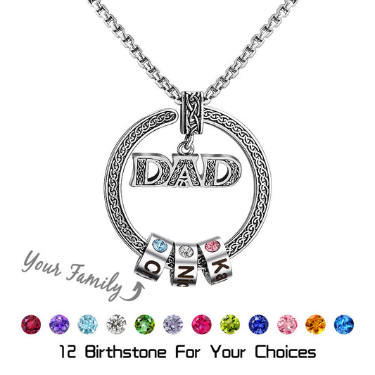 Customized Family Names Necklace for Men Dad  Gifts