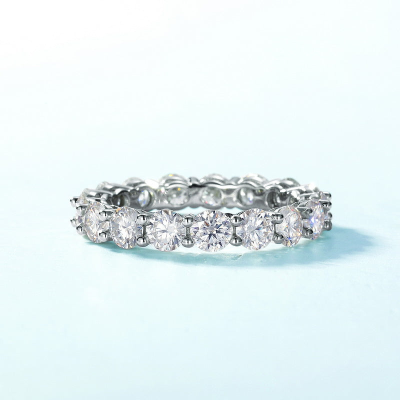 3.74ct Moissanite Full Set Eternity wedding band